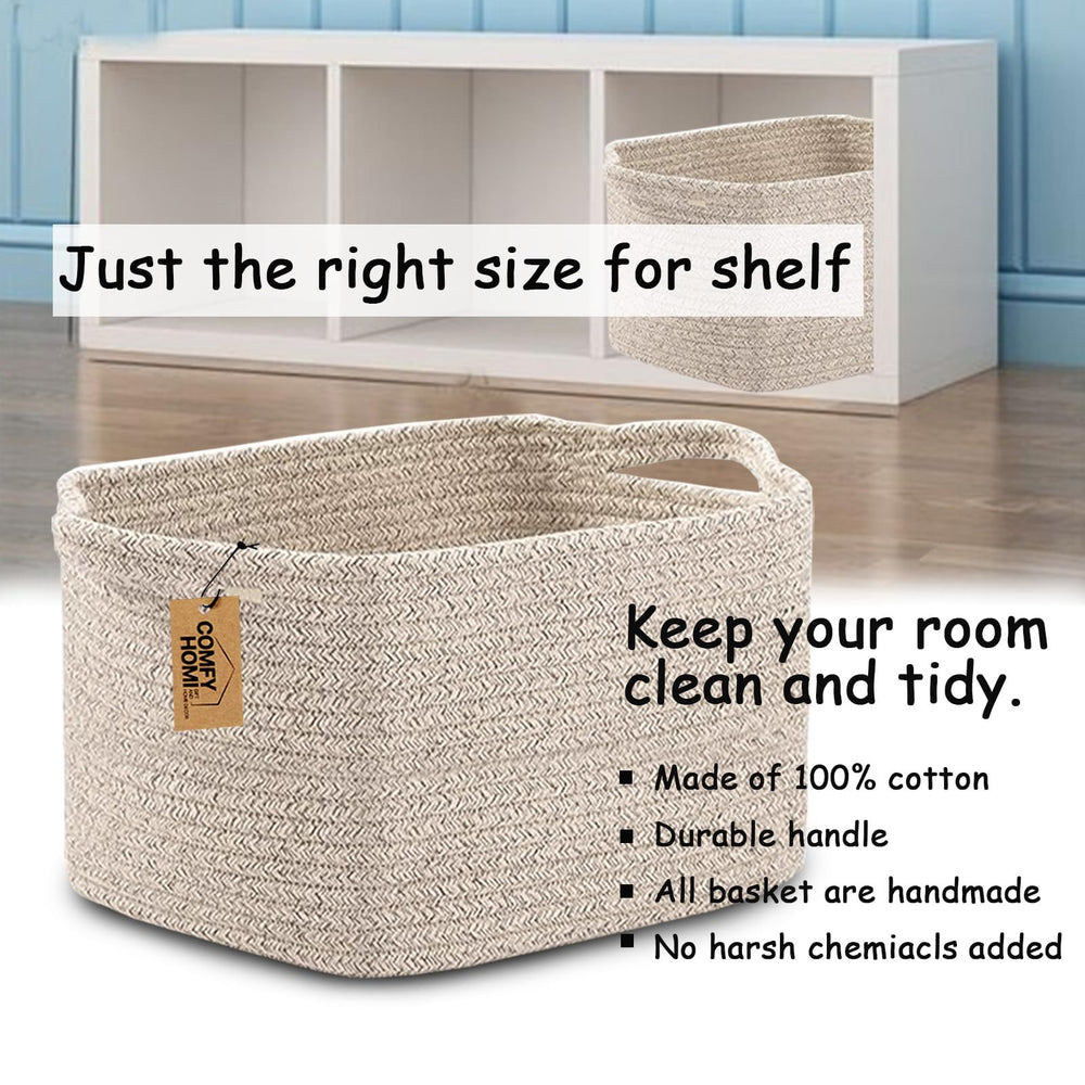 COMFY-HOMI woven-basket-toy-storage demonstrates versatile clutter solution in living rooms.