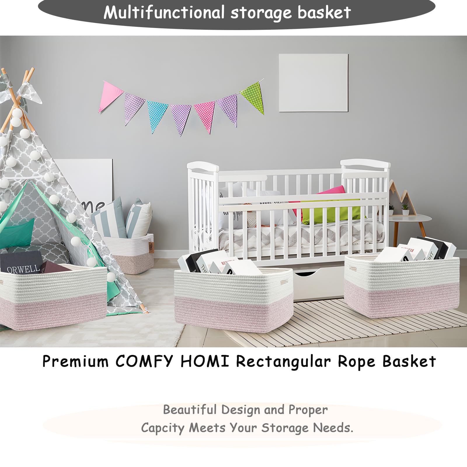COMFY-HOMI woven-texture close-up highlights premium craft and soft edges