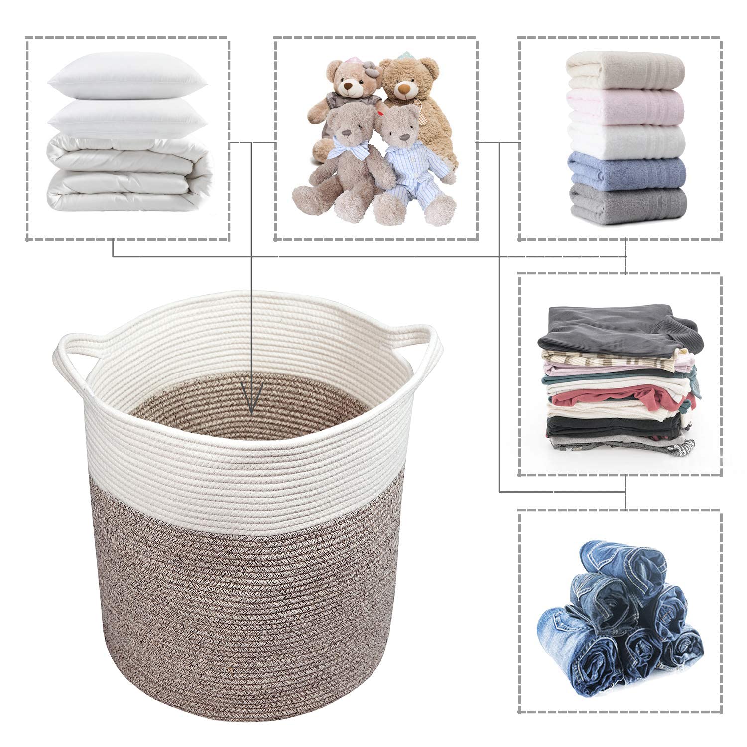 COMFY-HOMI baby toy storage basket keeping playroom tidy and accessible