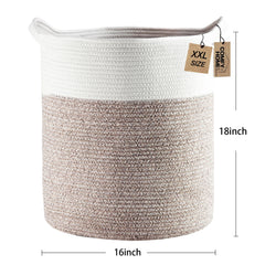 COMFY-HOMI XXL basket in use in living room for organized storage and decor