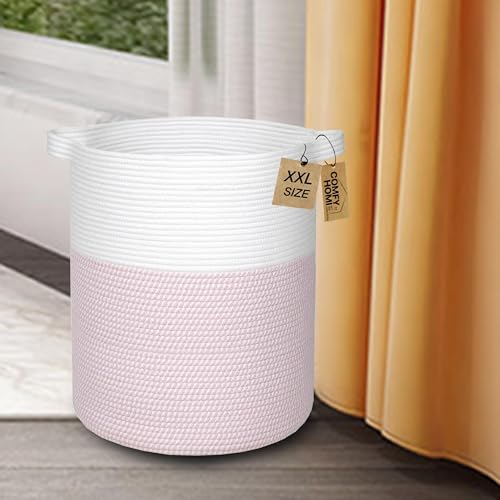 COMFY-HOMI blanket storage bin neatly organizes throws and toys