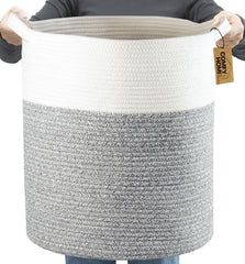COMFY-HOMI XXL laundry basket front view showcases spacious capacity for blankets