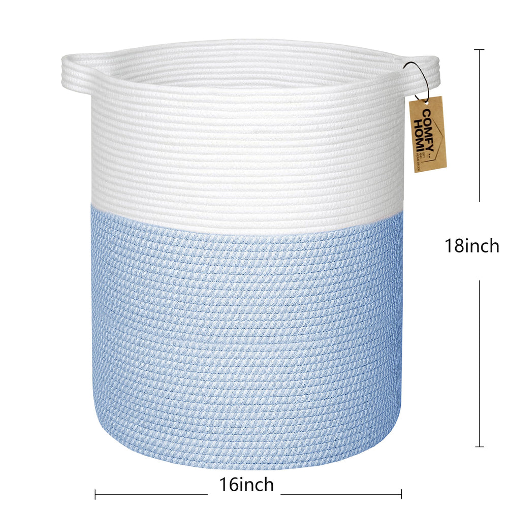 COMFY-HOMI XXL basket loaded with towels and laundry