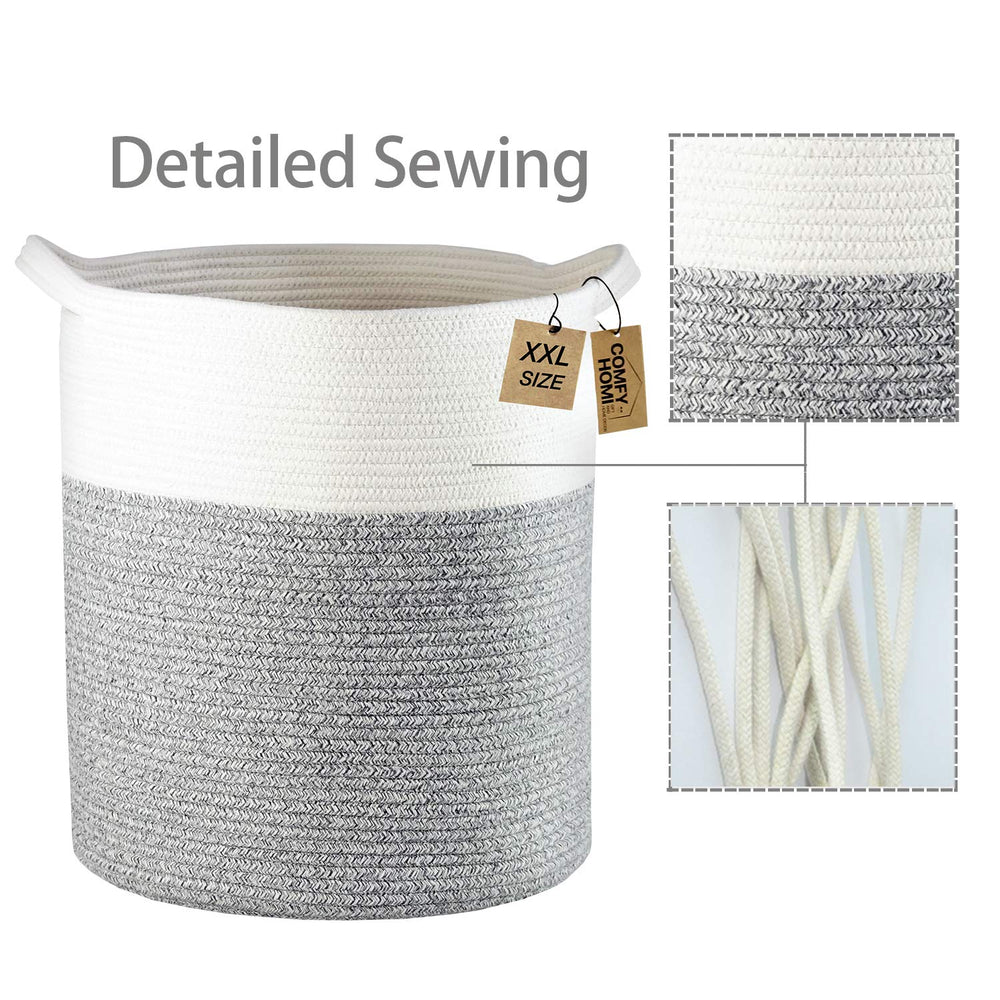 COMFY-HOMI soft-material basket avoids scratches on furniture and floors around kids
