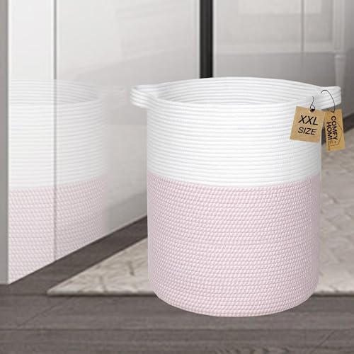 COMFY-HOMI rope basket close-up reveals natural texture and soft design