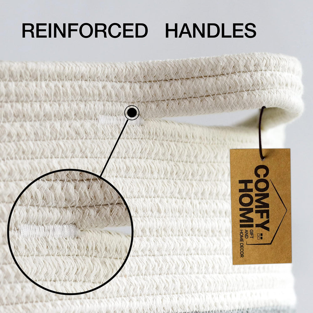 COMFY-HOMI soft baby basket keeps nursery items organized and safe.