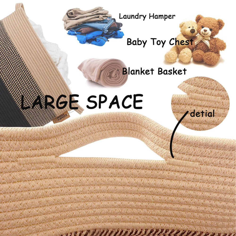 COMFY-HOMI XXXL woven basket regains shape after shipping.