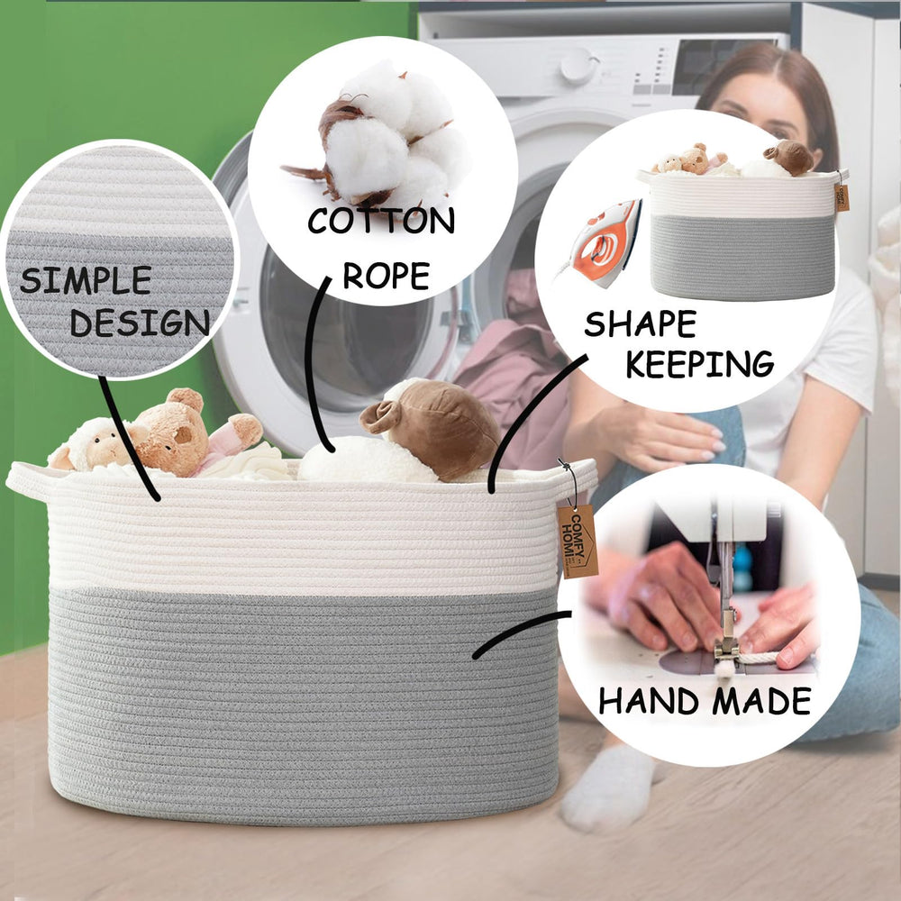 COMFY-HOMI XXXL nursery setup uses the basket as a tidy organizer.