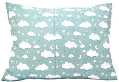 Comfy Turtles Gray Star toddler pillowcase featuring star pattern for calming sleep.