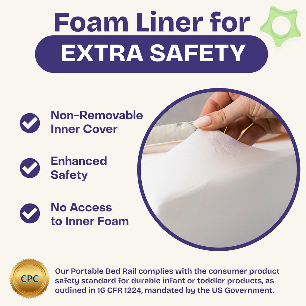 ComfyBumpy anti-slip cover keeps the bumper in place all night.