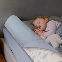 ComfyBumpy bed bumper on a toddler bed provides snug, safer sleep.