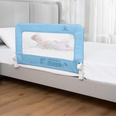 ComfyBumpy bed rail blue swing-down position offers safer, easier bed access.