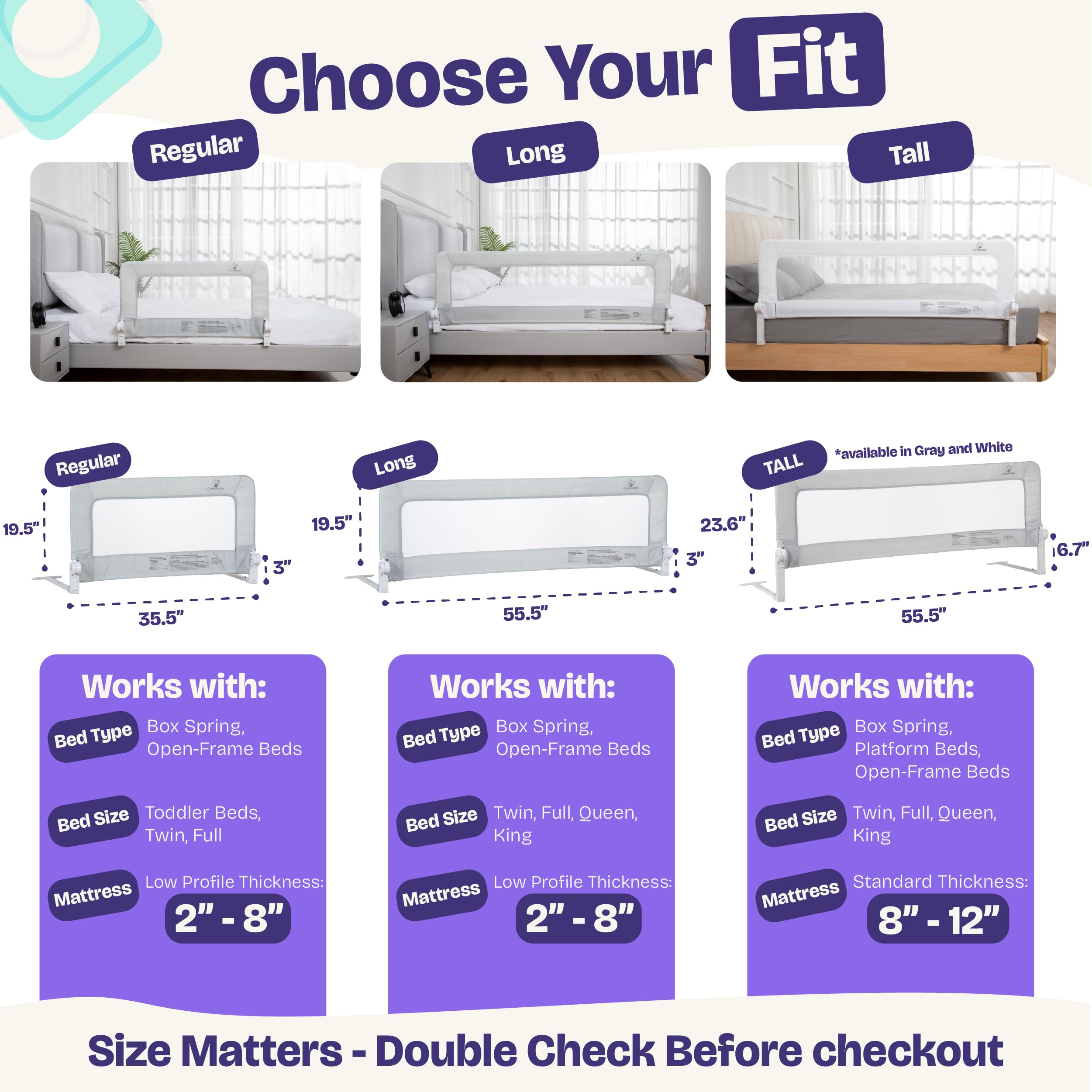 Durable ComfyBumpy metal frame with breathable mesh cover.