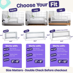 ComfyBumpy gray mesh-covered bed rail guards gently against skin and edges.