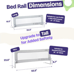 ComfyBumpy bed rail swing-down action facilitates easy bedtime entry and exit.
