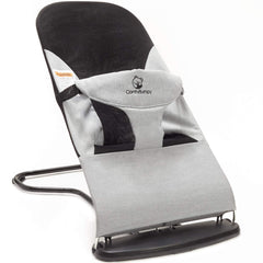 ComfyBumpy ergonomic baby bouncer seat front view showing secure seating