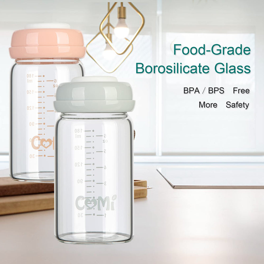 COMI bottle shows a 10 ml measurement mark for tracking milk volume