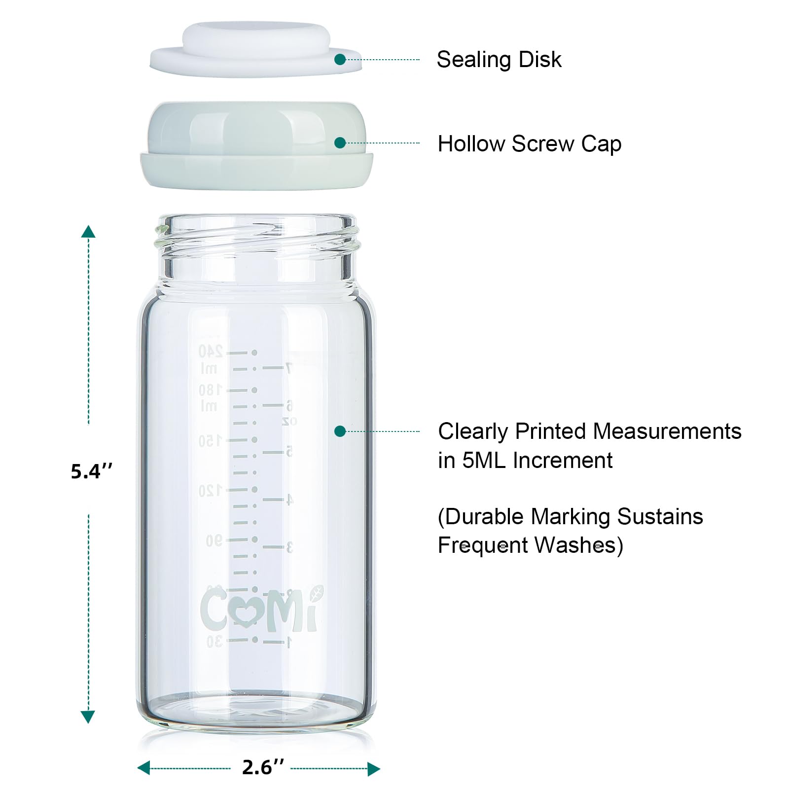 COMI bottle in use during pumping and feeding routine