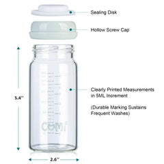 COMI bottle in use during pumping and feeding routine