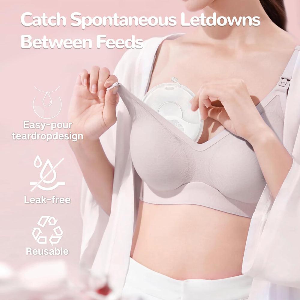 COMI ergonomic-curve design fits naturally under a nursing bra for discreet use.