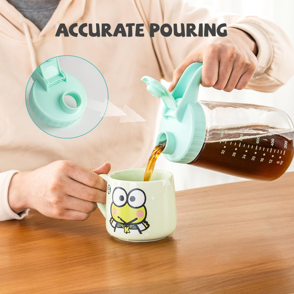 COMI breast milk pitcher-green color option adds a fresh space-saving kitchen accent.