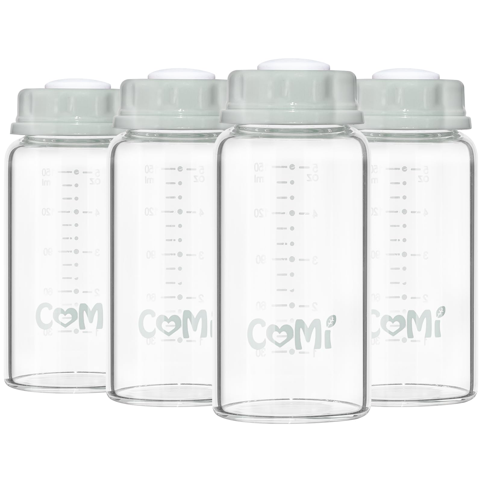 COMI natural glass baby bottle 5oz with clear glass for storage
