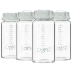 COMI natural glass baby bottle 5oz with clear glass for storage