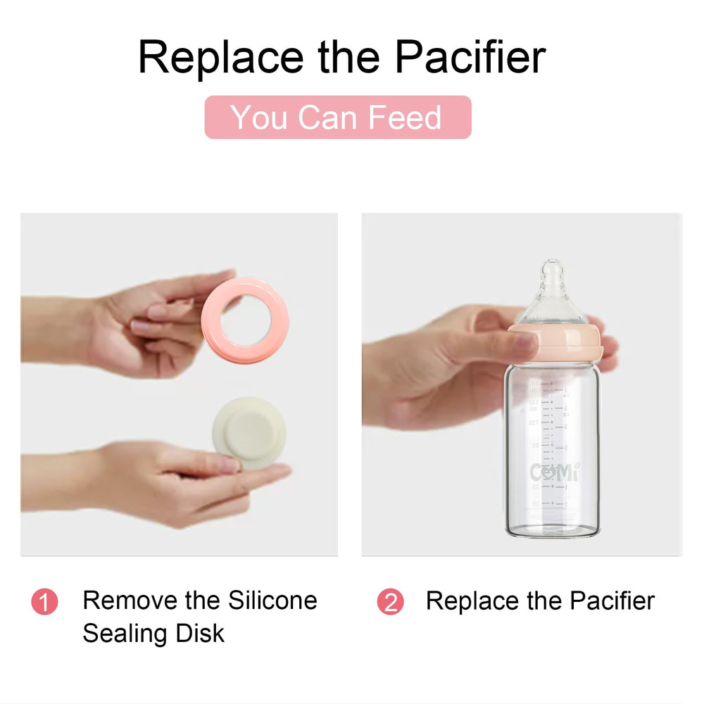 COMI pink lids two-pack, versatile and easily distinguishable