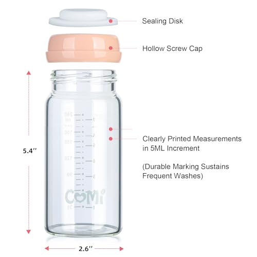 COMI three-in-one bottle supports pumping, storing, and feeding with compatible accessories