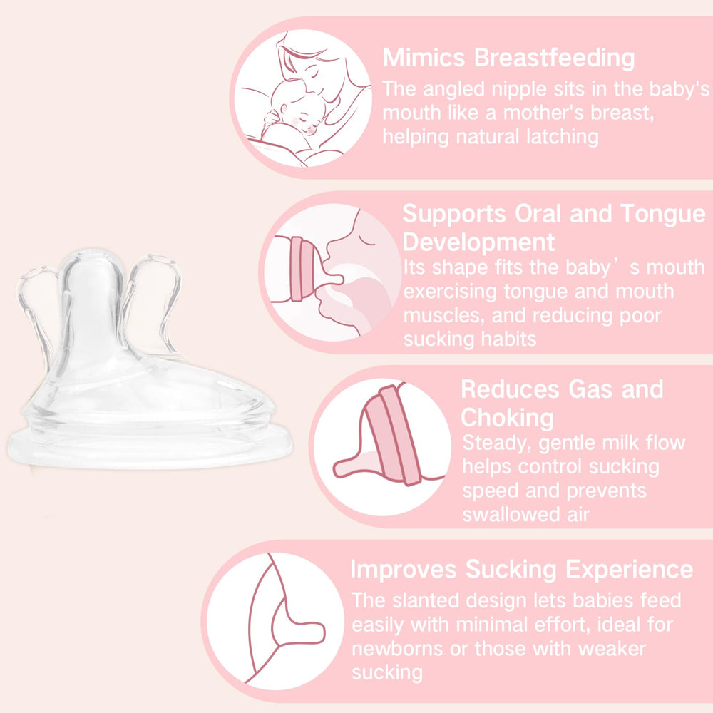 COMI wide-neck bottle simplifies cleaning and assembly after feeds.