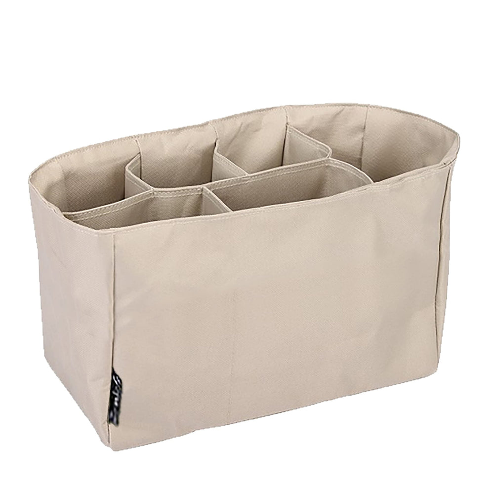 Comicfs baby insert organizer in khaki front view showing compact, organized layout for purses