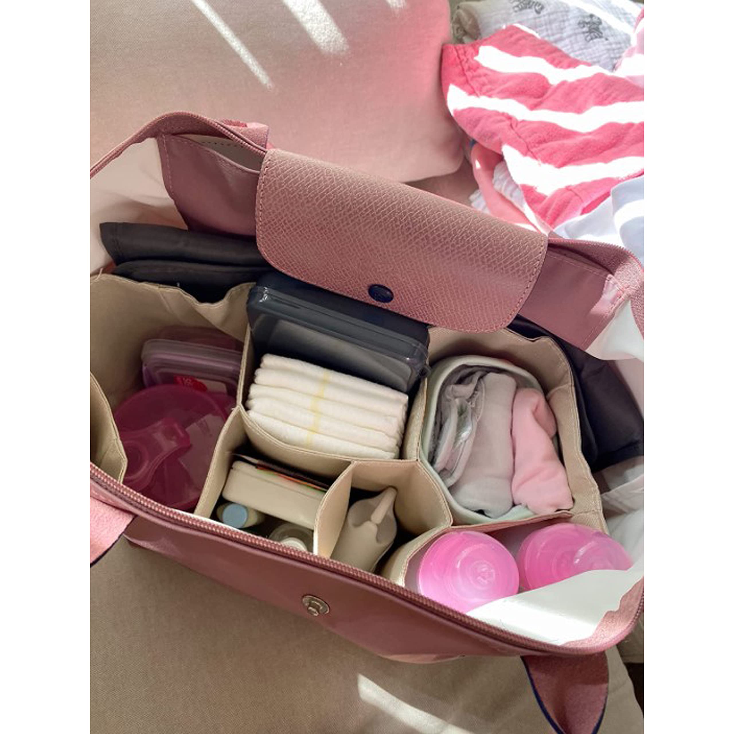 Comicfs insert organizer khaki side pocket open for quick access