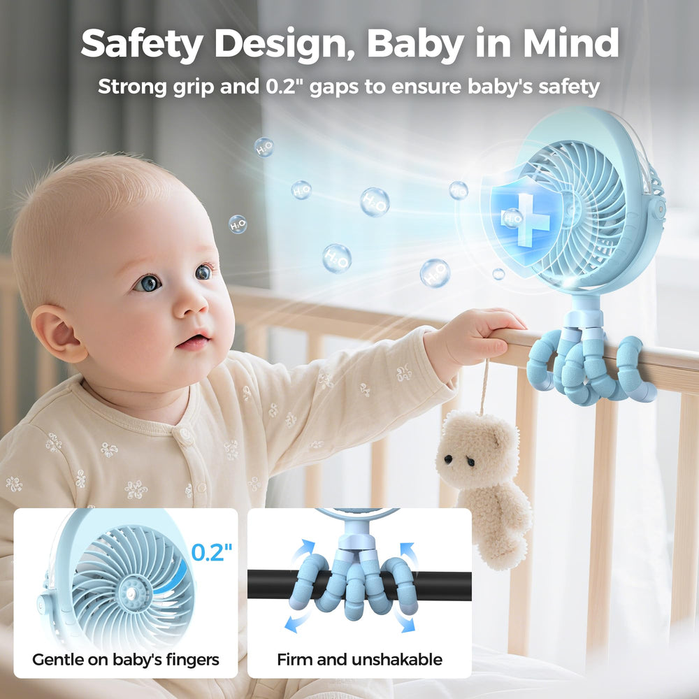 COMLIFE 3-speed quiet breeze ideal for napping babies