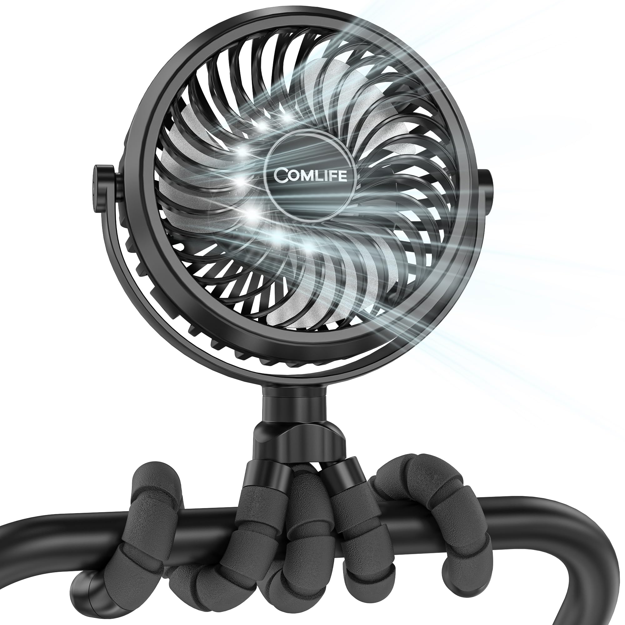 COMLIFE stroller fan 360° rotation for on-the-go cooling