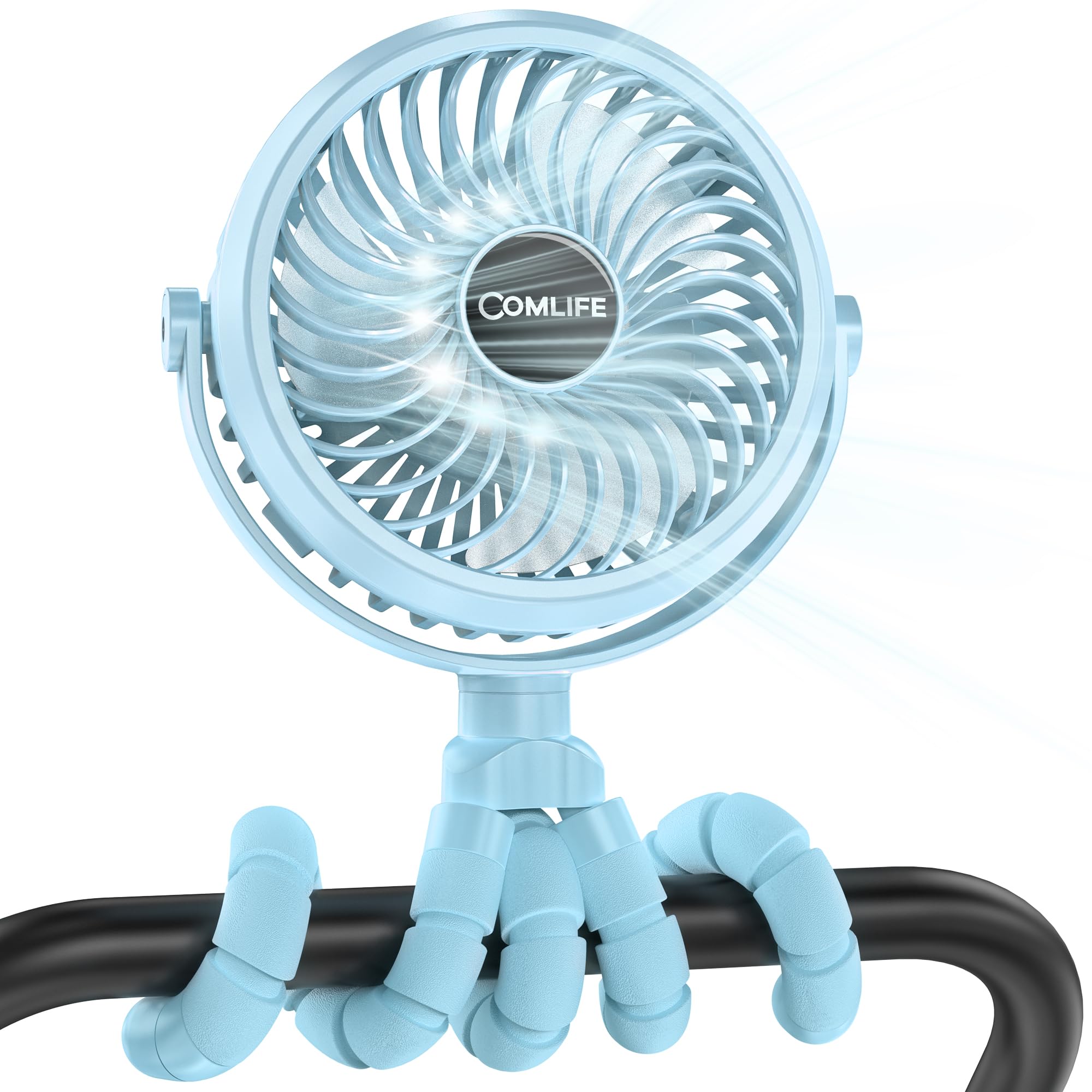 COMLIFE Baby Stroller Fan 360 rotation for flexible cooling on the go