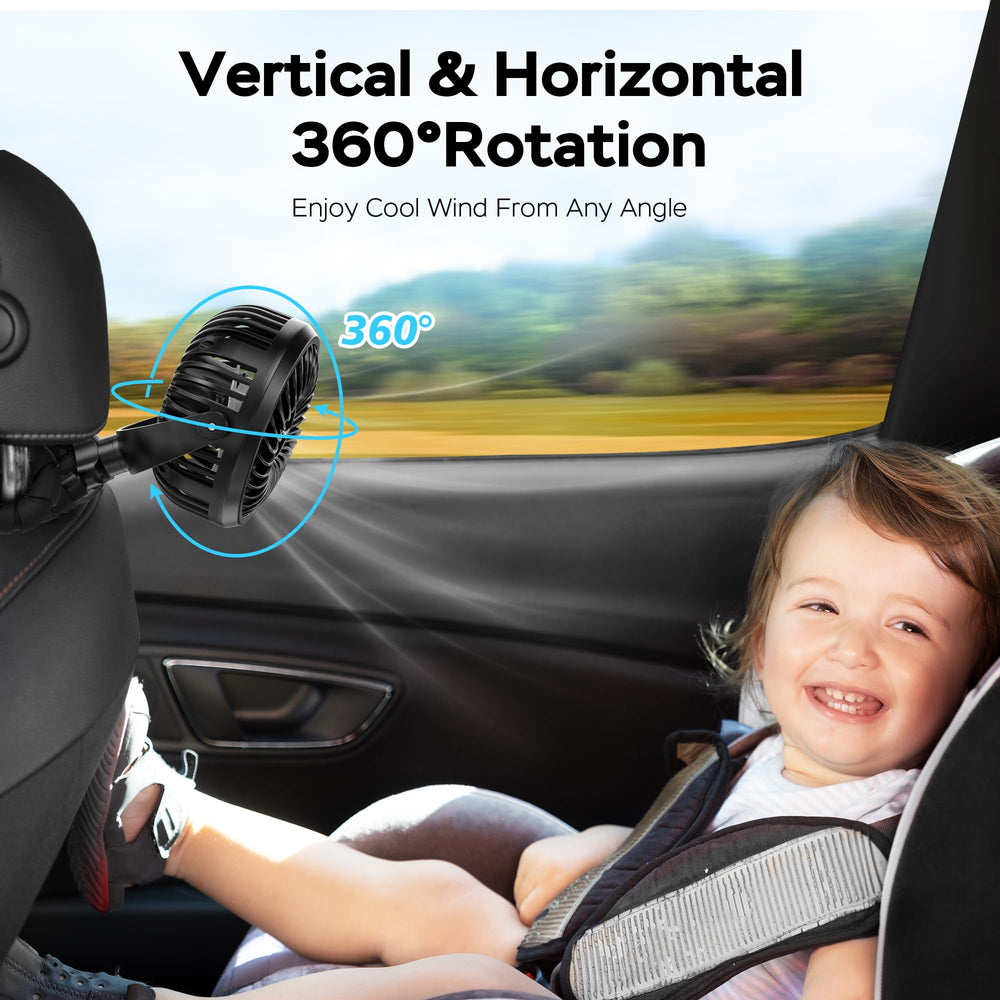 COMLIFE compact portable fan fits stroller and car seat