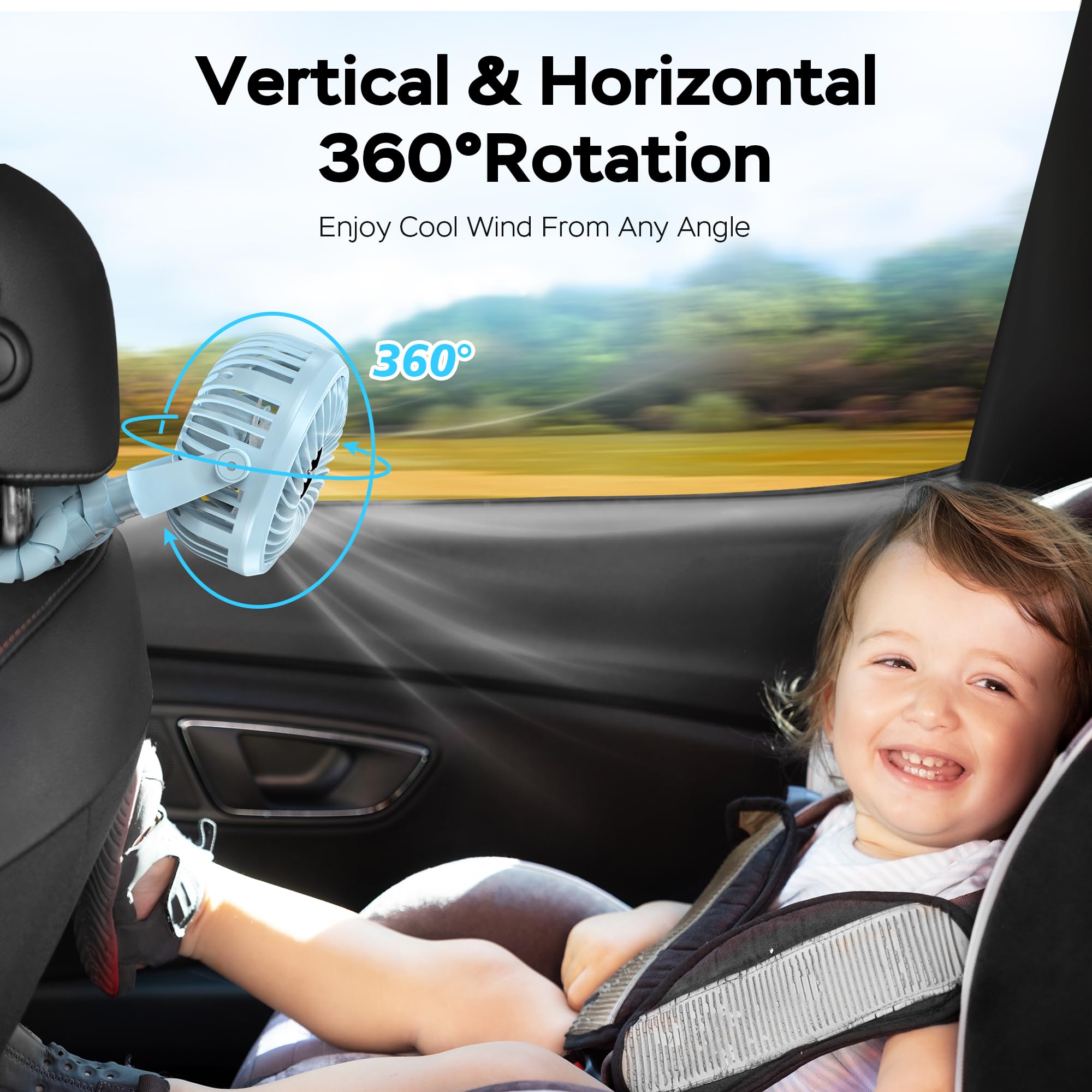 COMLIFE Clip-on compatibility for stroller, crib, or car seat