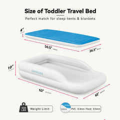 COMMOUDS toddler bed with 3-sided bumper enhances safety and snug sleeping