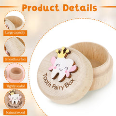 COMNICO Tooth Fairy Box 3D tooth detail evokes magical bedtime moments and milestones.