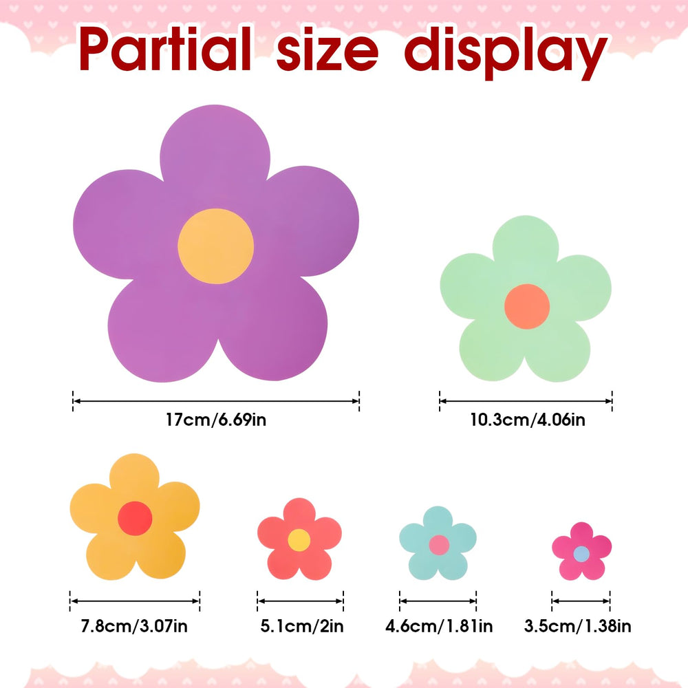 COMNICO PVC flower wall stickers with easy peel-and-stick application.