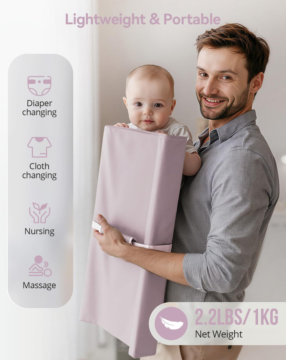 COMOMY changing pad dimensions 31.5 by 15.75 inches fit most dressers