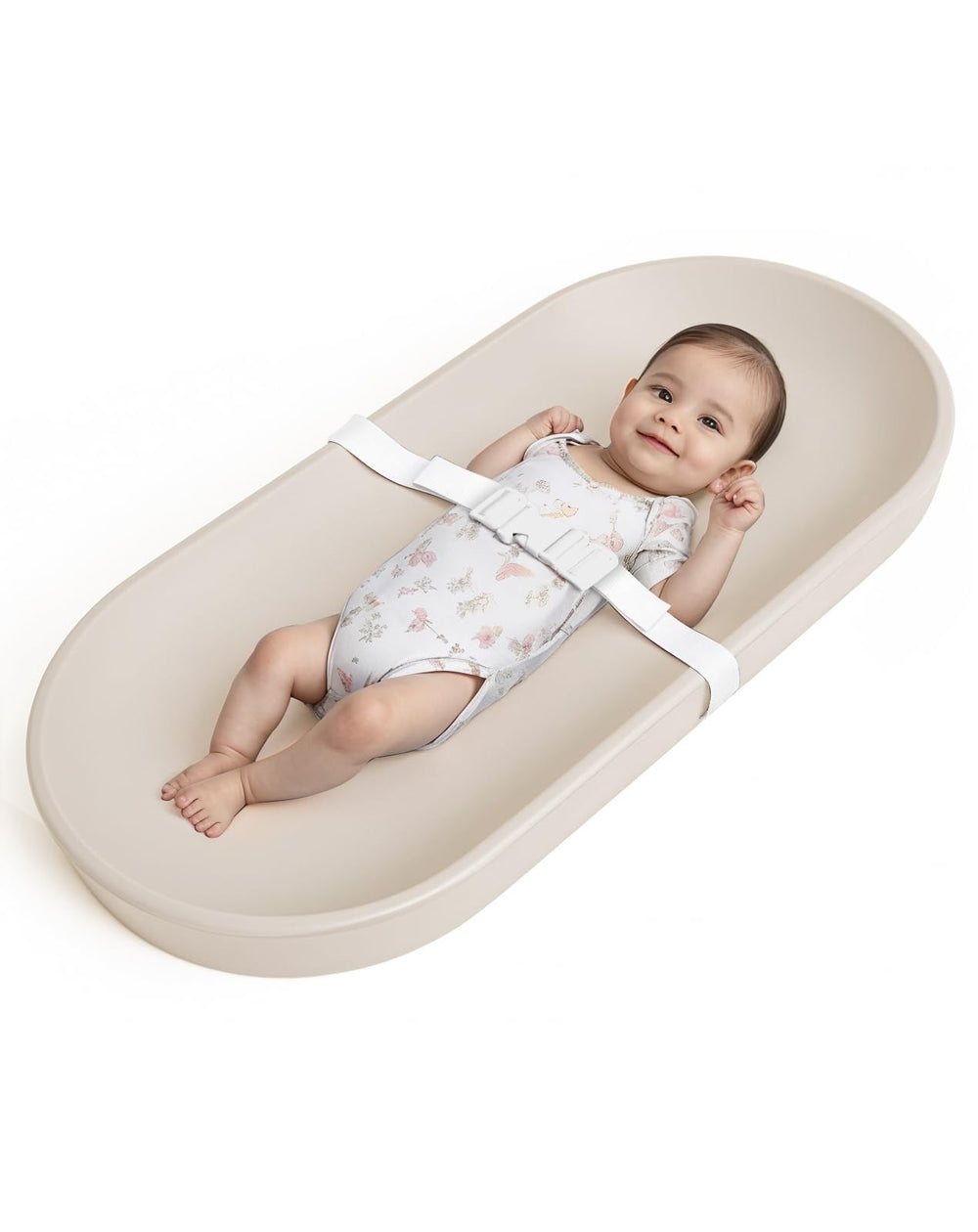 COMOMY baby changing pad on dresser top with secure fit for quick diaper changes