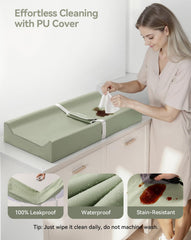 COMOMY changing pad with non-slip safety belt provides secure diapering