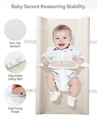 COMOMY pad has a non-slip bottom to stay steady on a dresser or table