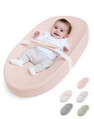 COMOMY baby changing pad pink wipe-clean cover for easy mess cleanup