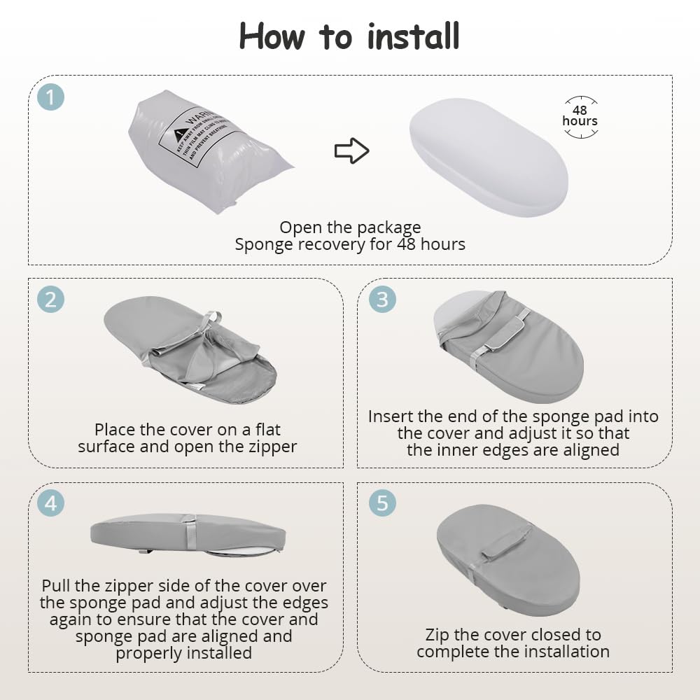 COMOMY portable changing pad fitting a standard dresser for home use