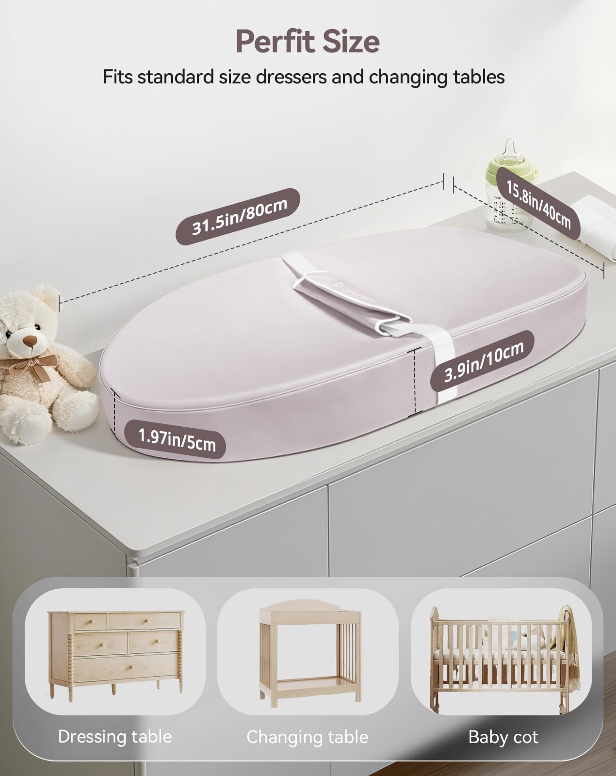 COMOMY portable and lightweight changing pad for on-the-go use