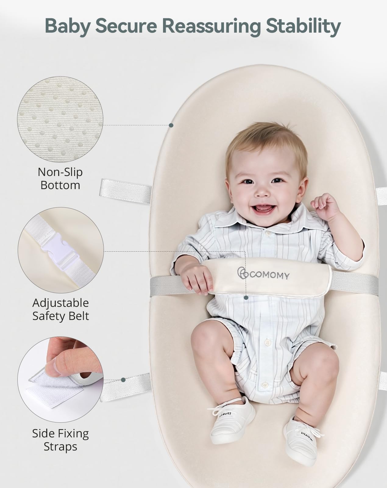 COMOMY protective cover prevents little fingers from getting pinched.