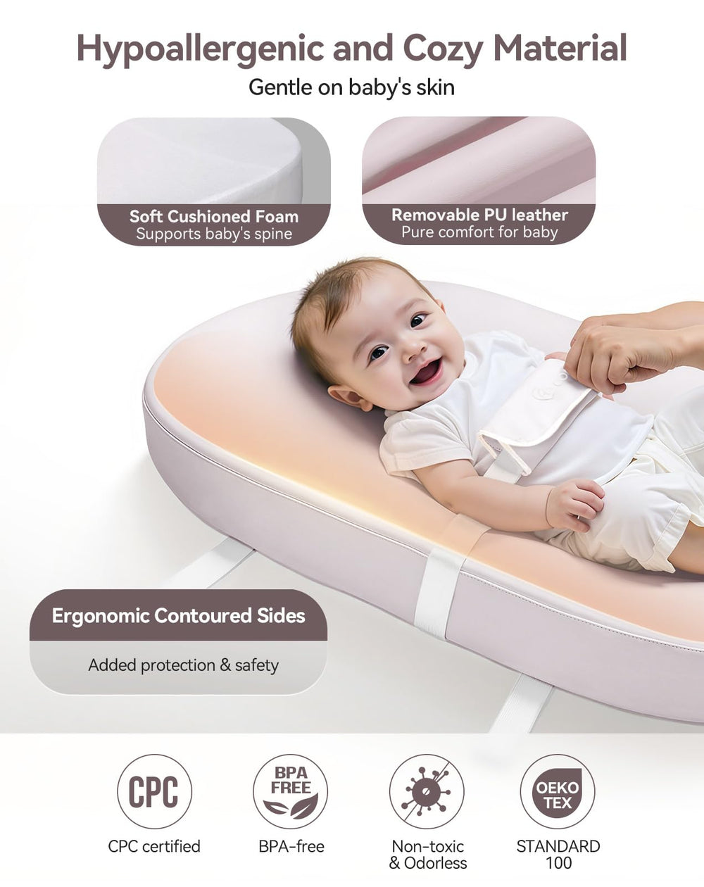 COMOMY protective cover reduces pinch points during changes