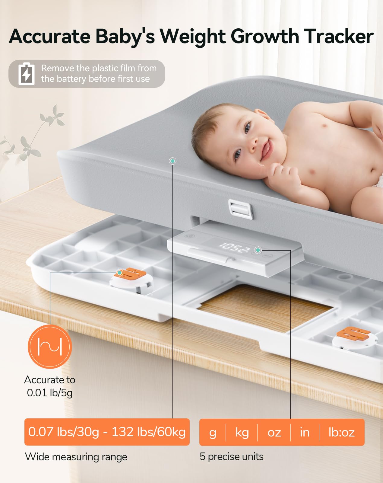 COMOMY pad-scale contoured sides supports safe, comfortable diapering